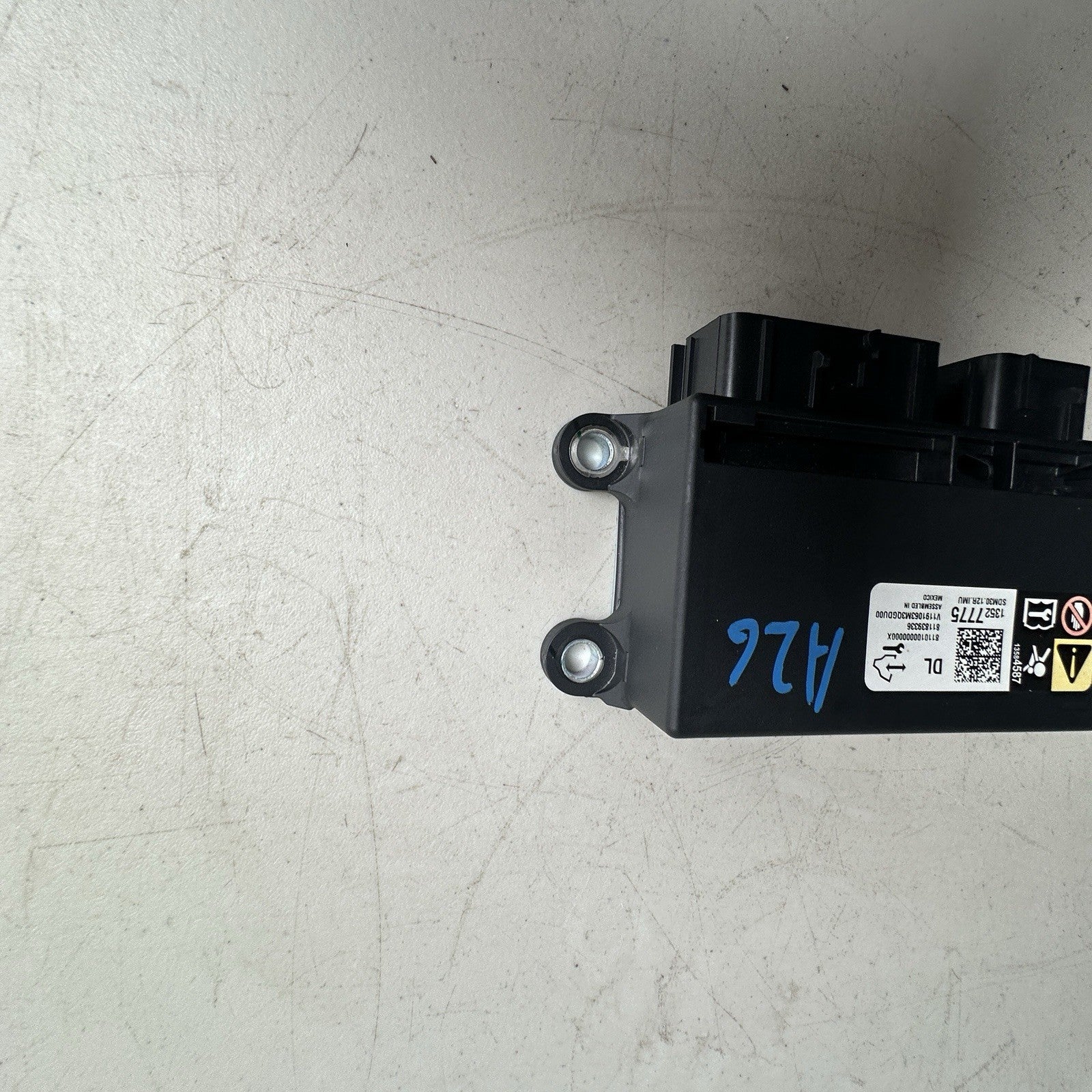 2014-2019 Chevrolet Corvette C7 OEM SRS Module 13527775