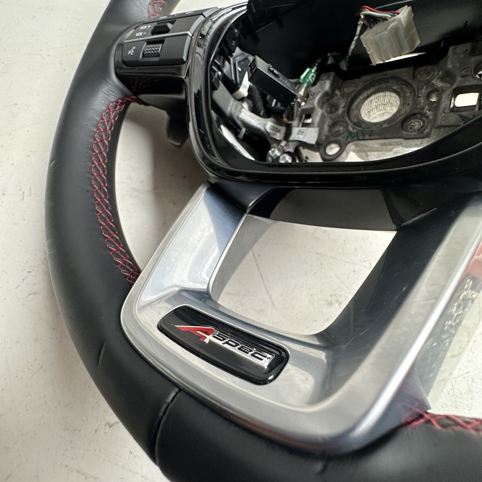 2023-2026 Acura Integra A Spec Steering Wheel Black Leather Red Stitch OEM