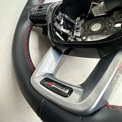 2023-2026 Acura Integra A Spec Steering Wheel Black Leather Red Stitch OEM
