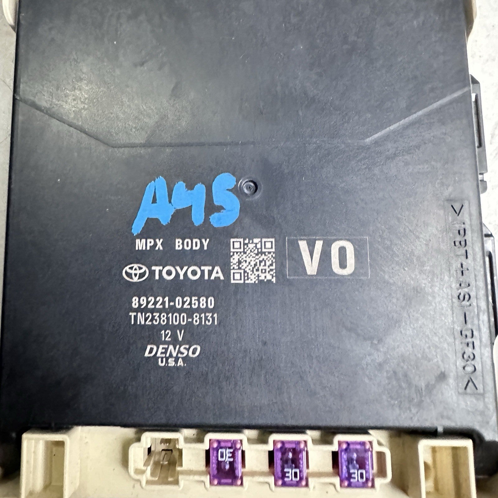 2020-2022 TOYOTA COROLLA BODY CONTROL MODULE MPX BODY 89221-02580