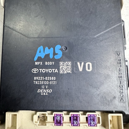 2020-2022 TOYOTA COROLLA BODY CONTROL MODULE MPX BODY 89221-02580