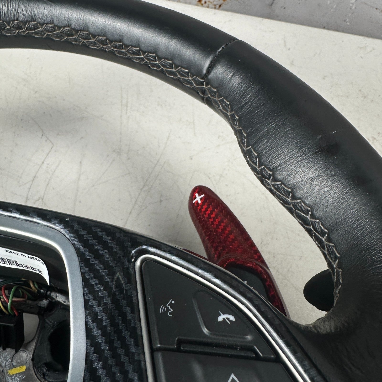 14-19 CHEVY CORVETTE C7 CARBON FIBER STEERING WHEEL W/ PADDLE SHIFTER & SWITCHS