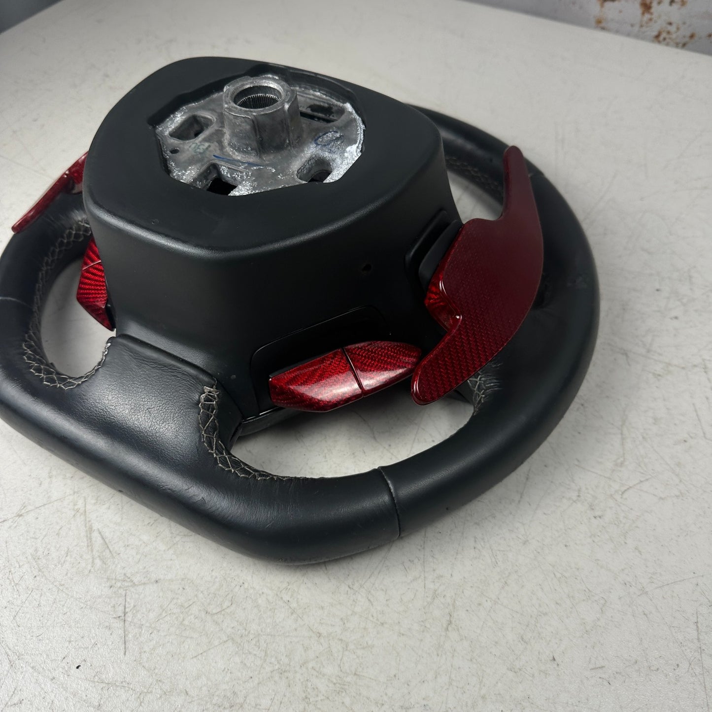 14-19 CHEVY CORVETTE C7 CARBON FIBER STEERING WHEEL W/ PADDLE SHIFTER & SWITCHS