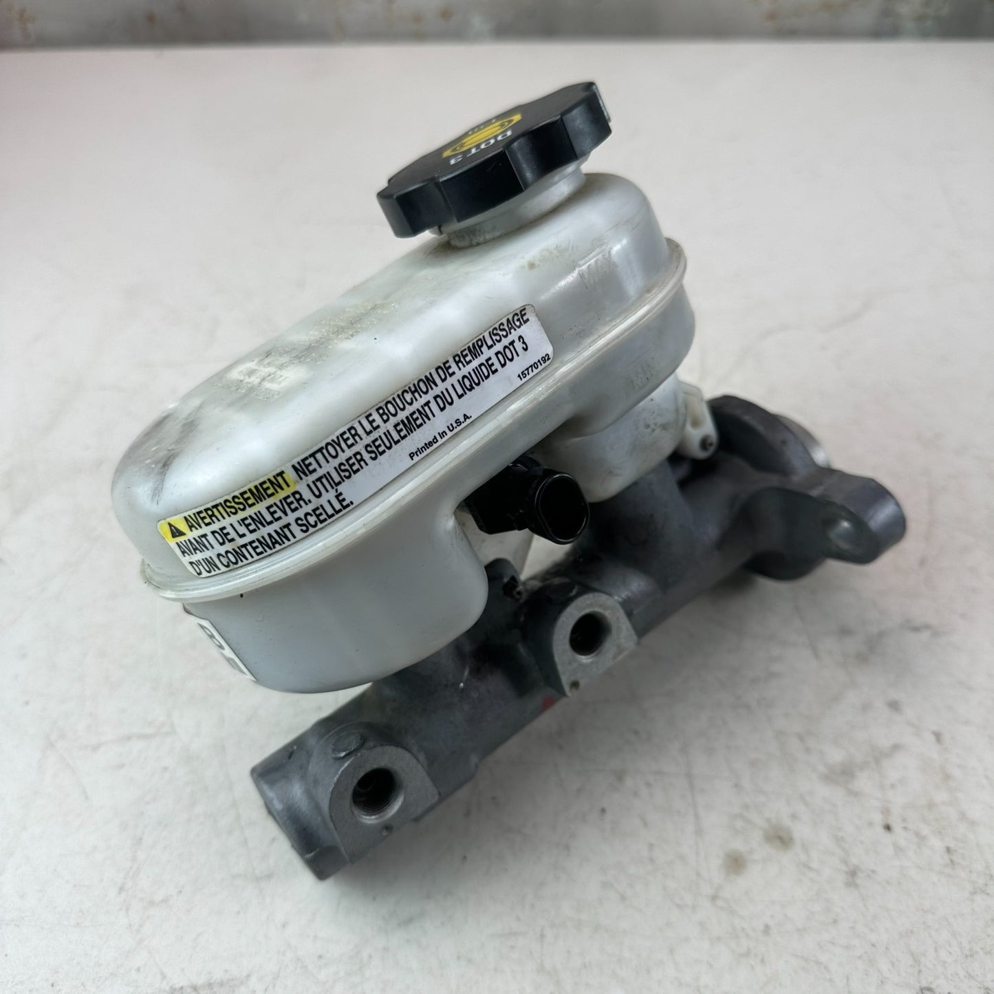 05-13 CHEVROLET CORVETTE C6 BRAKE MASTER CYLINDER WITH RESERVOIR TANK 15770192