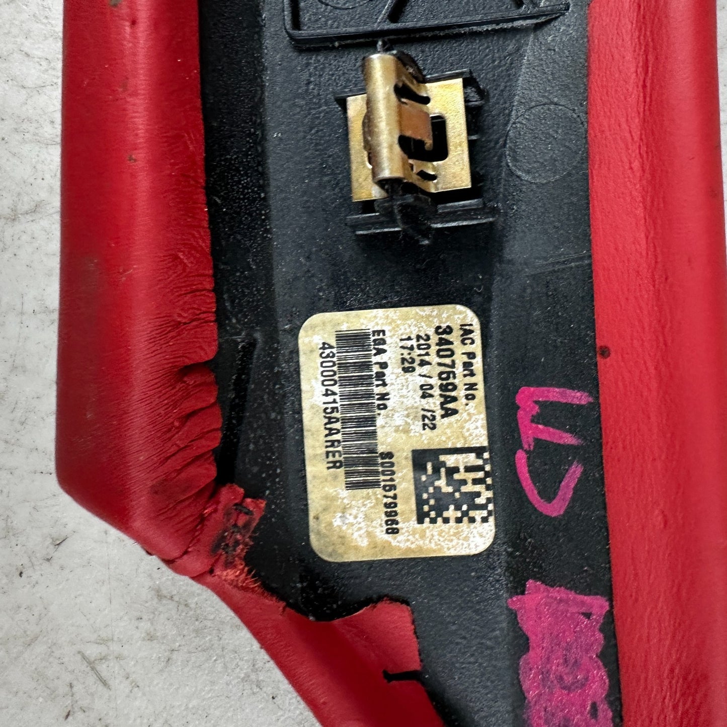 2014-2019 CHEVROLET CORVETTE CENTER CONSOLE LEFT SIDE TRIM PANEL COVER RED OEM