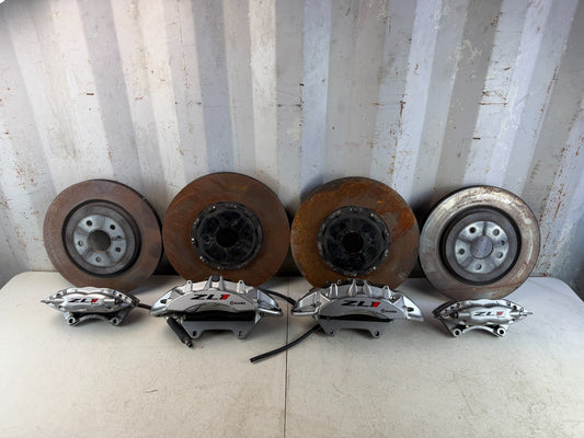 2016-2024 CHEVROLET CAMARO FRONT & REAR BREMBO BRAKE CALIPERS W/ ROTORS SET OEM