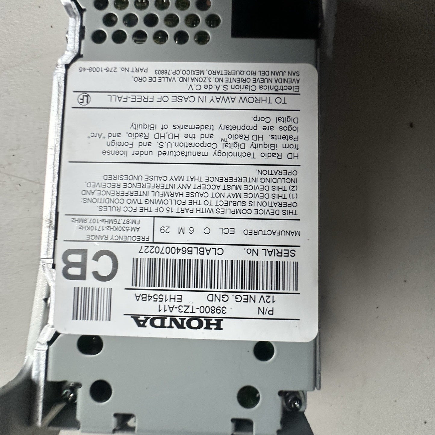 2018-2020 Acura TLX Radio Tuner 39800-TZ3-A311 OEM