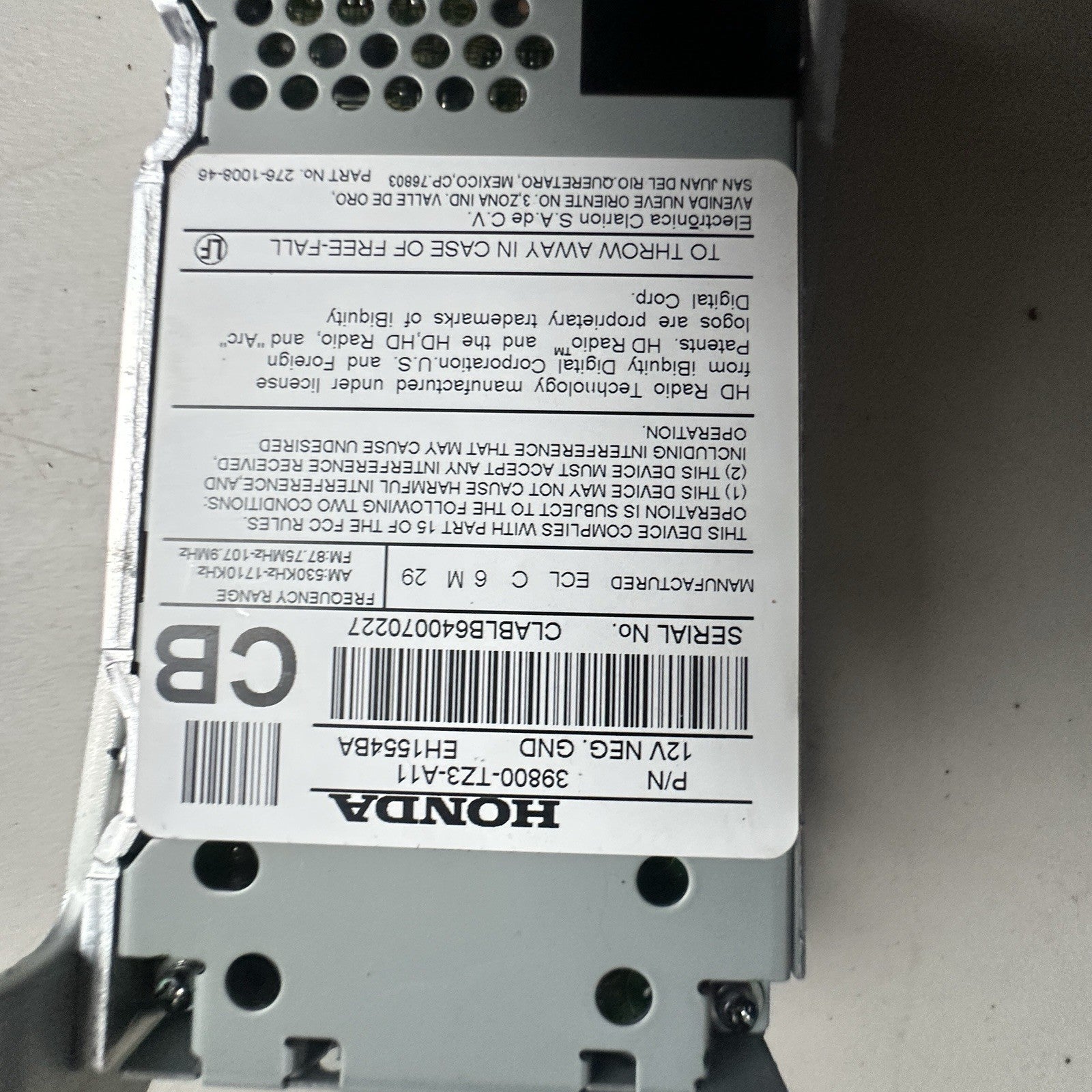 2018-2020 Acura TLX Radio Tuner 39800-TZ3-A311 OEM