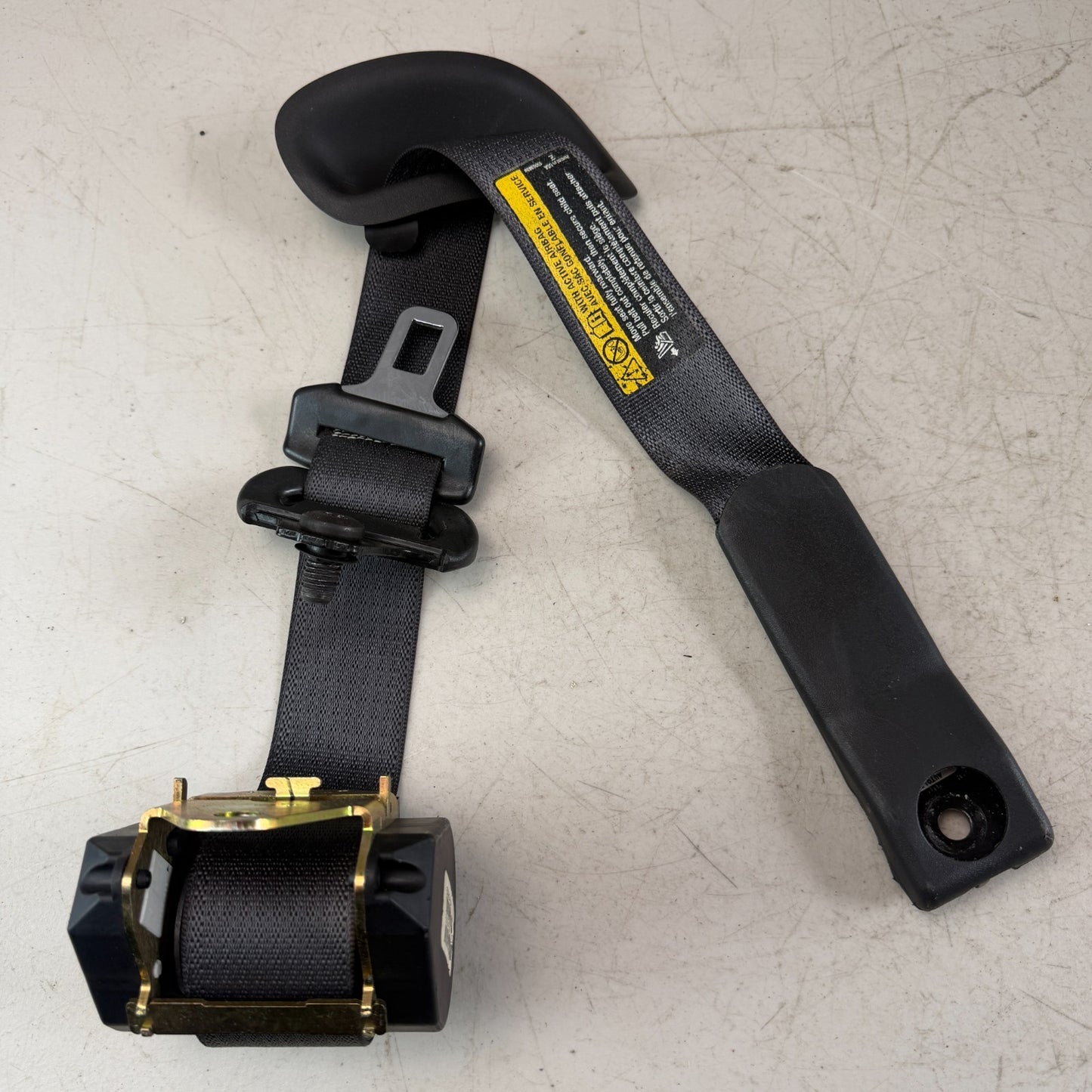 05-13 CHEVROLET CORVETTE C6 FRONT RIGHT SEATBELT SEAT BELT RETRACTOR BLACK OEM